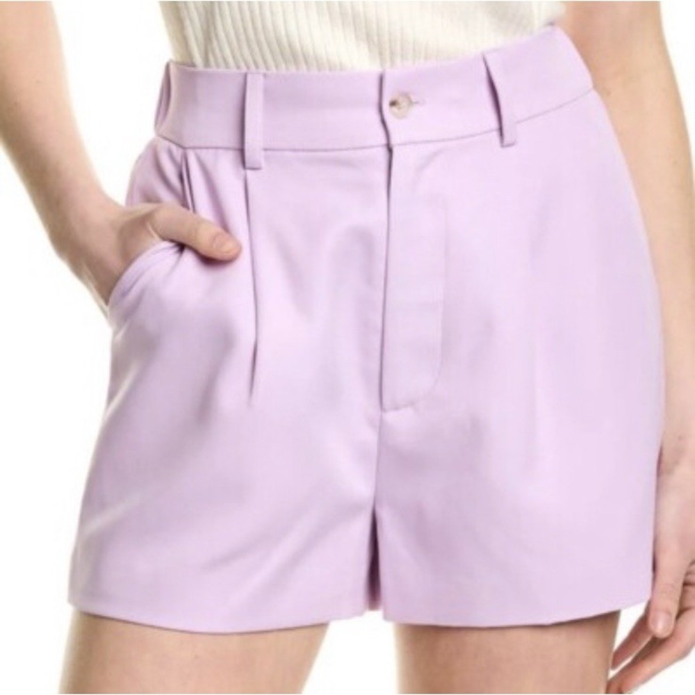 NWT Walter Baker Women Medium Jasmine Lavender Shorts High Rise Quality $158